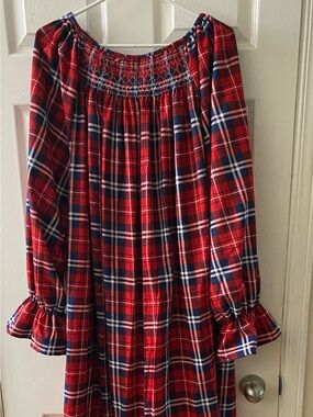 Smocked Flannel Nightgown